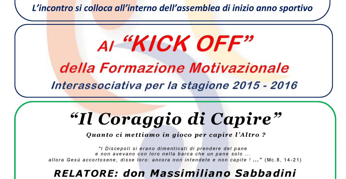 KICK OFF FORMATIVO Stagione 2015/2016